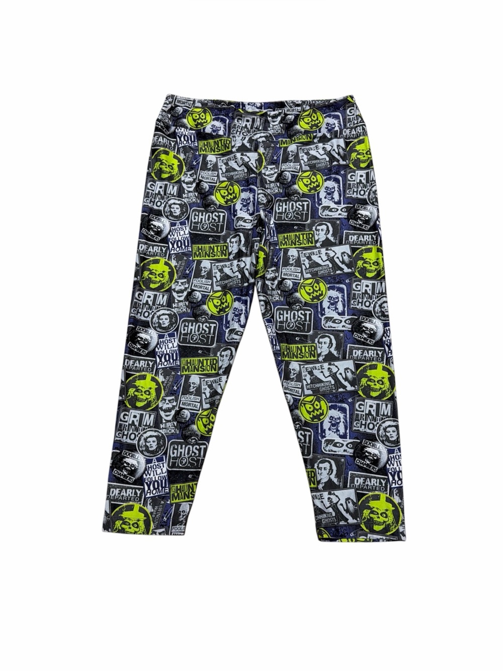 Disney Parks Haunted Mansion Capri Leggings Women M Hitchhiking Ghosts Halloween
